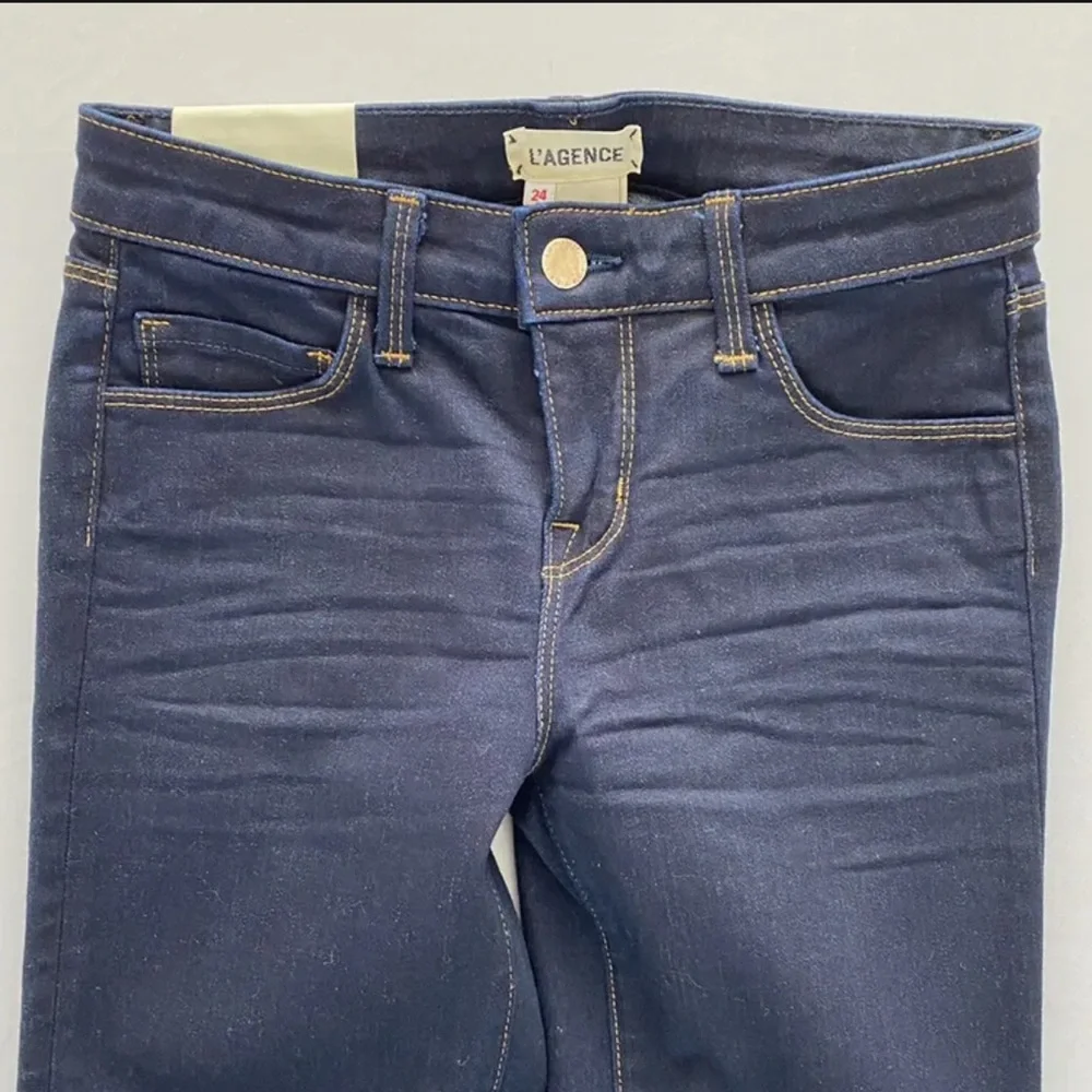 L'AGENCE Coco Mid-Rise Slim Straight Leg Jean Dark Wash 24 25 28 30 31 NWT - Picture 3 of 7
